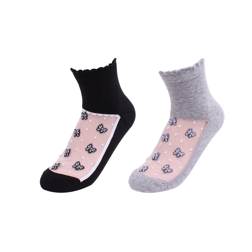Made in KOREA 10 Pairs Mesh Socks Instep Mono Cool Summer Butterfly Socks