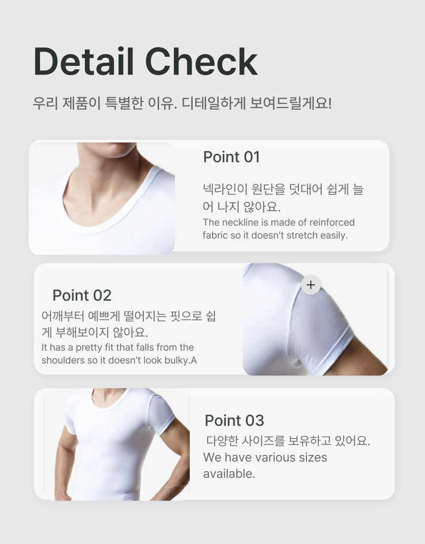 Made in Korea 3Pack   Men's 100% Cotton Short sleeve T-Shirt